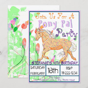 Convite Orange Palomino Birthday II (flores pasteleiras ma