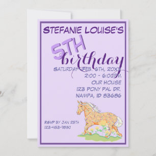 Convite Orange Palomino Birthday III (roxo)