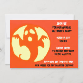 Convite Orange Spooky Halloween Festa Ghorest