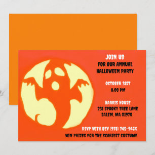 Convite Orange Spooky Halloween Festa Ghorest