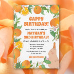 Convite Orange Tangerine Capybara Kids Diversão Cappy Bird<br><div class="desc">Celebrar o dia especial do seu filho com o nosso vibrante Convite de Aniversário de Laranja Tangerina Capybara Crianças Diversão Cappy! Este design alegre mostra uma fronteira enfeitada com grandes tangerinas, acrescentando uma explosão de encanto da cidade. Uma amigável capybara ao lado adiciona talento caprichoso ao convite, fazer perfeito para...</div>