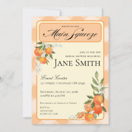 Convite Orange Themed Bridal Shower Invitation