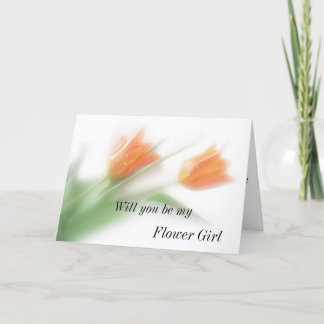 Convite orange tulips - Will you be my Flower Girl