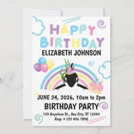 Convite Orca Birthday Invitation in White