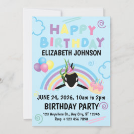 Convite Orca Birthday Party Invitation in Blue