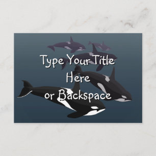 Convite Orca Whale Invitations Personalizado RSVP