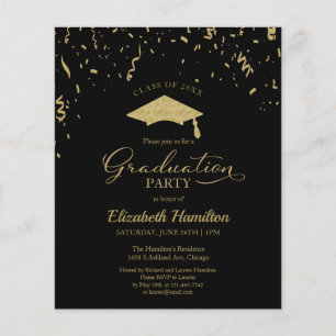 Convite Orçamentário Confetti de Parte do Formando