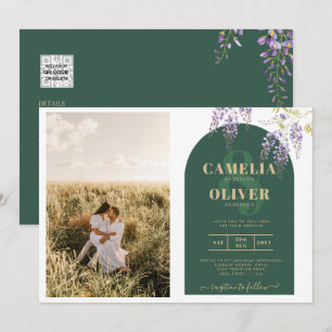 Convite Orçamento All-in1 FOTO Código QR Casamento Wisteri