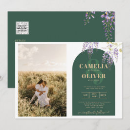 Convite Orçamento All-in1 PHOTO Wedding Wisteria Código QR