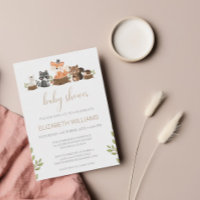 Orçamento Animais da Floresta Sexo Chá de fraldas