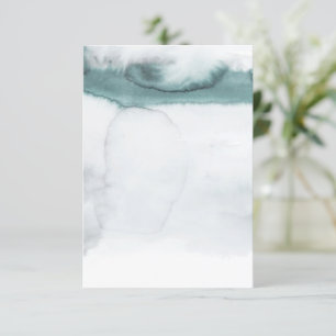 Convite Orçamento em branco Aqua verde casamento aquarela 