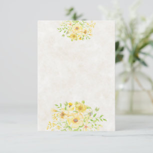 Convite Orçamento em branco Casamento floral aquarela amar