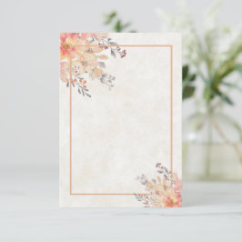 Convite Orçamento em branco Casamento floral aquarela cor