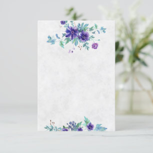 Convite Orçamento em branco casamento floral de aquarela r