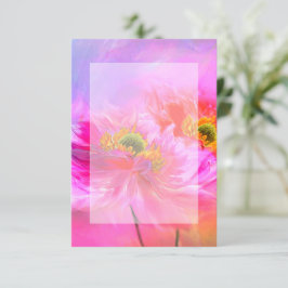 Convite Orçamento em branco Fantasia floral rosa casamento