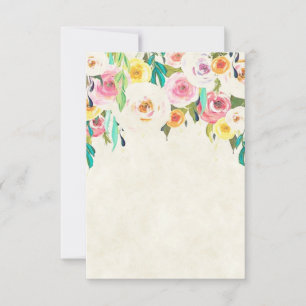 Convite Orçamento em branco Floral de casamento em pastel 