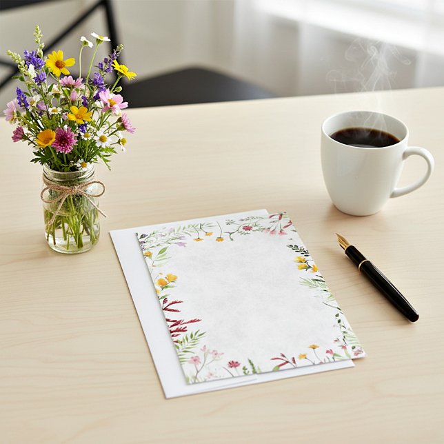 Convite Orçamento em branco Jardim casamento floral  (Criador carregado)