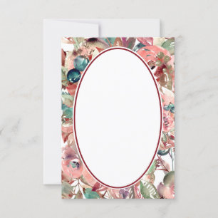 Convite Orçamento em branco laranja aguarela floral casame