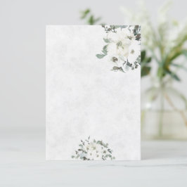 Convite Orçamento em branco para casamento floral em aquar