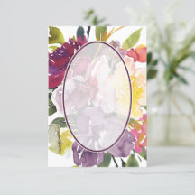 Orçamento em branco Roxo e floral amarelo casament