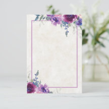 Orçamento em branco roxo e floral lilás  casamento