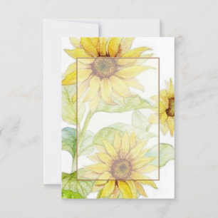 Convite Orçamento em branco Sunflowers casamento