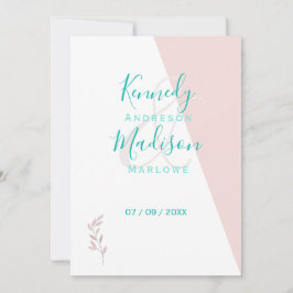 Convite Orçamento Notável de Coral Geométrico