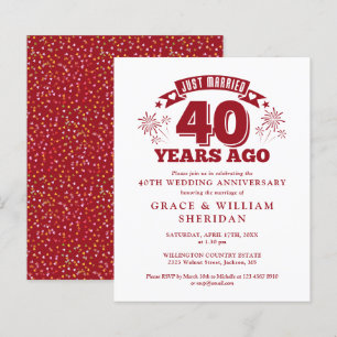 Convite Orçamento Recém-casados 40º Aniversário Ru