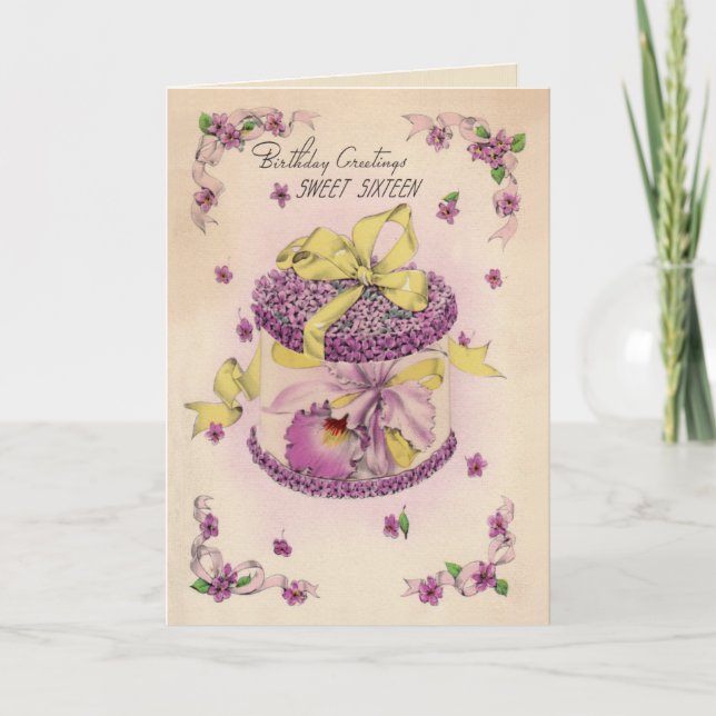 Convite Orchid Corsage Sweet Sixteen (Frente)