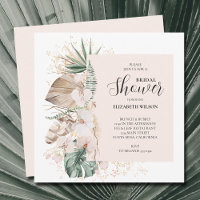 Orchids Palms Boho Bridal Shower