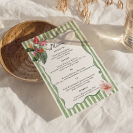 Convite Organic Modern Tropical Menu Card