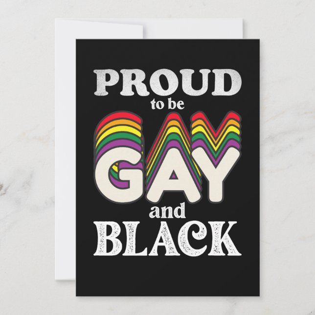 Convite Orgulho De Ser Orgulho LGBT Gay E Negro (Frente)