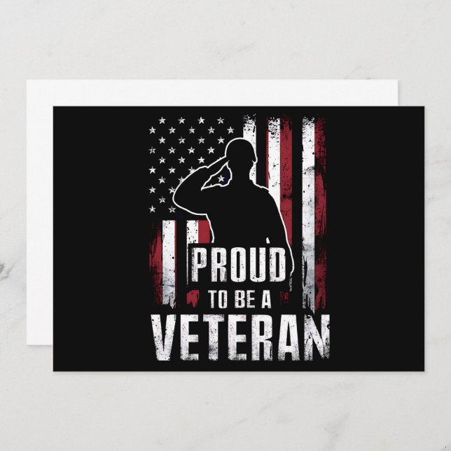 Convite Orgulho De Ser Um Veterano Do Dia Dos Veteranos Do (Frente/Verso)