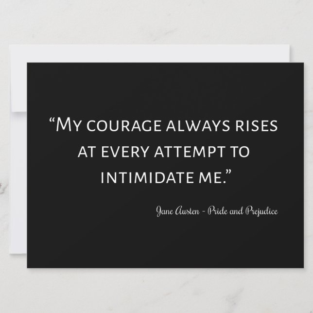 Convite Orgulho e Preconceito Citação I (Frente)