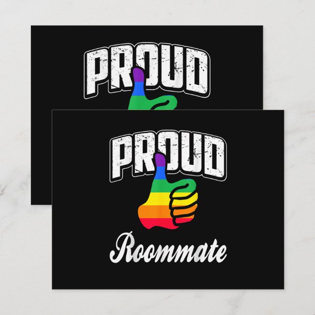 Convite  Orgulho Gay do Colega de Quarto (Frente/Verso)
