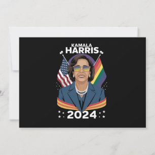 Convite Orgulho gay Kamala Harris 2024 Vice-Presidente LGB
