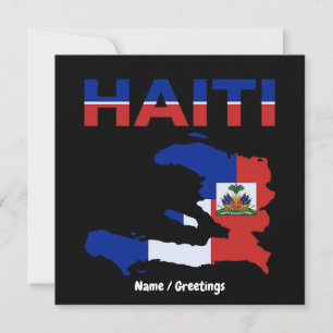 Convite Orgulho Haitiano Bandeira Haiti Mapa Desenho Heran
