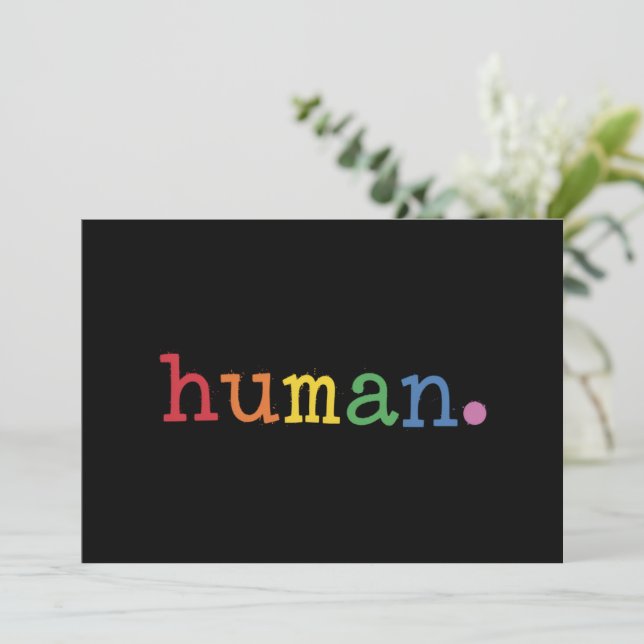 Convite Orgulho Humano LGBT Arco-íris Igualdade LGBTQ (Em pé/Frente)
