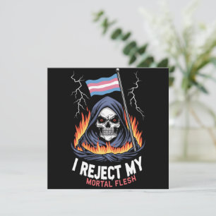 Convite Orgulho LGBT Transgênero Eu Rejeito Minha Carne Mo