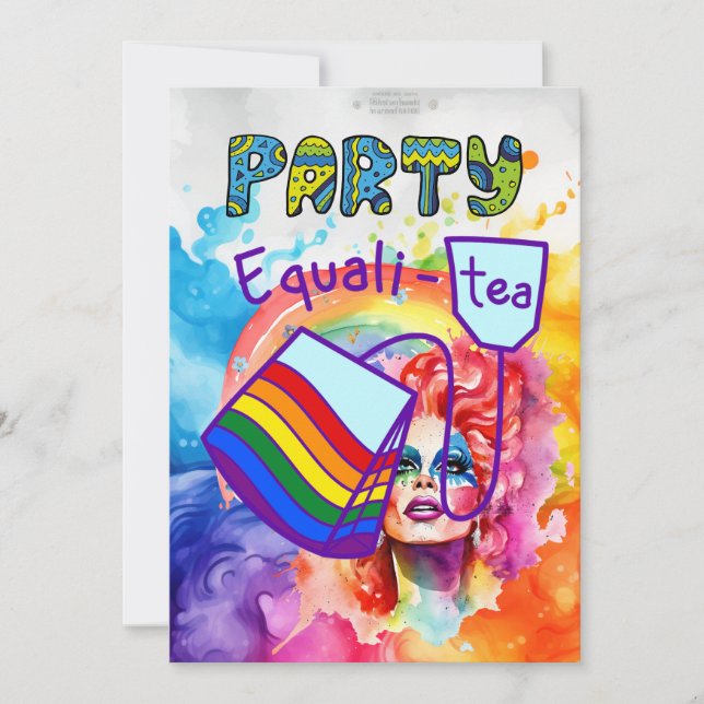 Convite Orgulho mês LGBT com arco-íris (Frente)