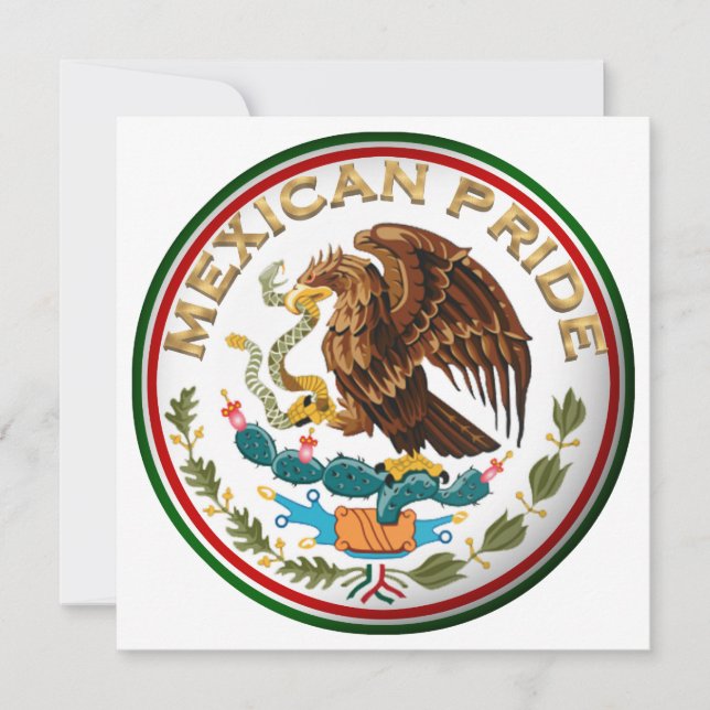 Convite Orgulho Mexicano (Águia da Bandeira Mexicana) (Frente)