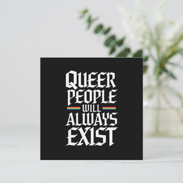 Convite Orgulho Queer Pessoas Queer Sempre Existirão  (Em pé/Frente)