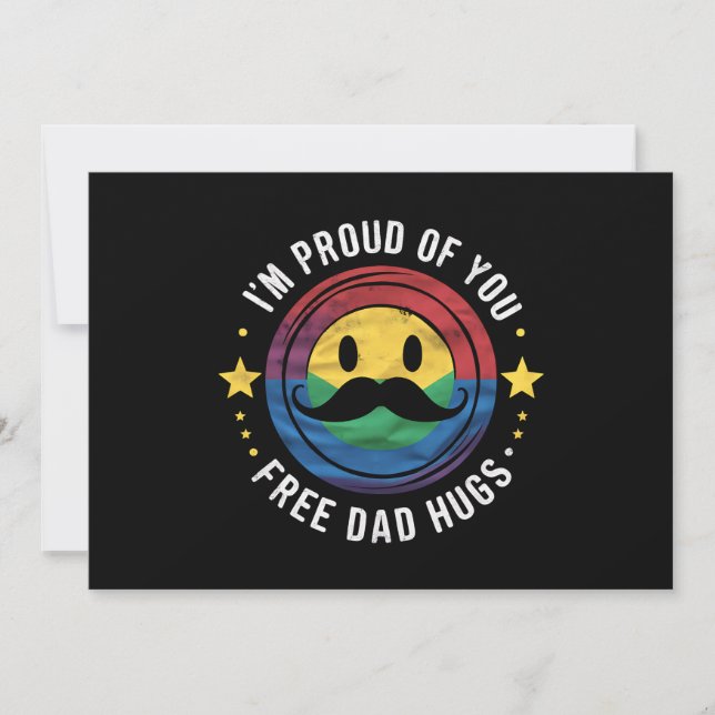 Convite Orgulho-te de abraços de Pai Grátis, Ally LGBTQ (Frente)