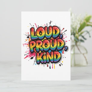 Convite Orgulhosa Citação Orgulhosa Chuva de Cores