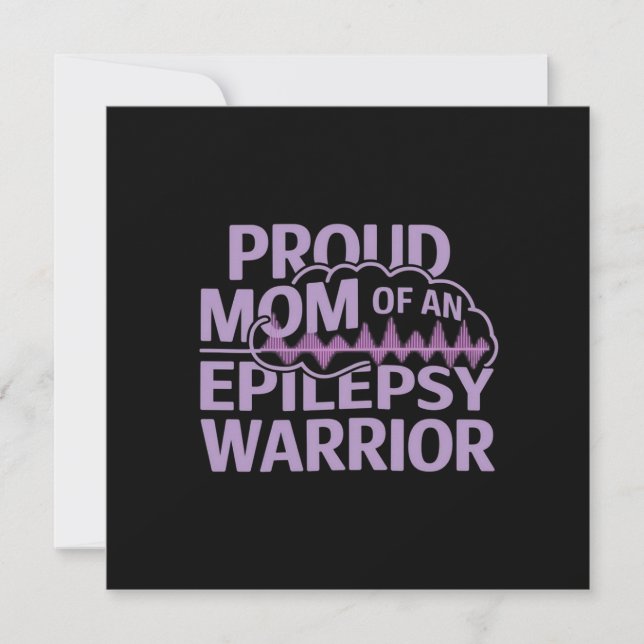 Convite Orgulhosa Mãe de um Guerreiro Epilepsia Mostre seu (Frente)