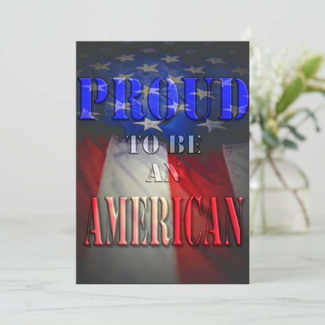 Convite Orgulhoso de ser americano (Em pé/Frente)