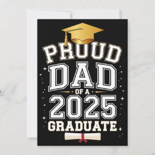 Convite Orgulhoso Pai De Um Graduado Em 2025 Formatura Fam