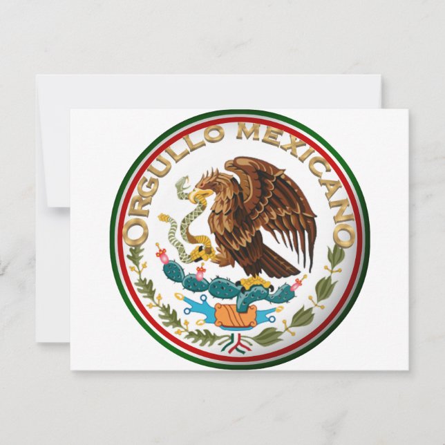 Convite Orgullo Mexicano (Águia da Bandeira Mexicana) (Frente)