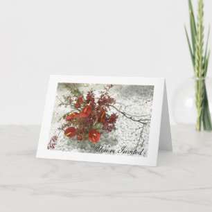 Convite Oriental Zen Red Anthuriums Buquê All-Occasion