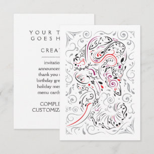 Convite ornamentado elefante